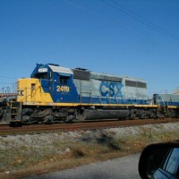 CSX Engine and Slug in Rocky Mount, NC