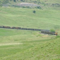 EB coal oads and mid-train DPU's at Rocky siding