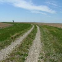 the curve's beginning, looking west
