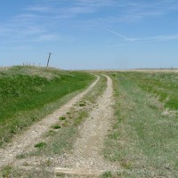 Same curve, looking west