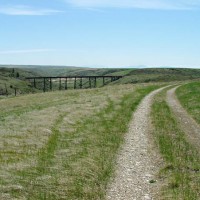 Red Coulee Trestle, ahead in the distance
