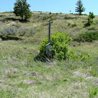 Remainsof a telephone box, unknown milepost, likely near MP 180