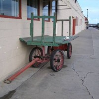 Cart Outside Passenger Station