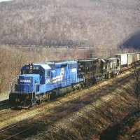 Conrail SD40 6391 near Torrance PA -- April 1978