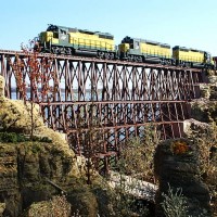 Four axle power and a heavy train