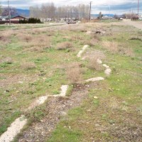 The foundation of the Milw Depot in Ellensburg