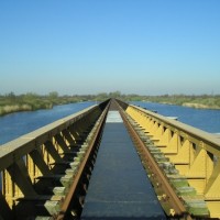 Former railroad bridge at the Moerputten