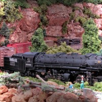 ATSF # 1175 in the late afternoon sun in the Monterrey mountains.