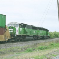 Trailing SD60M.