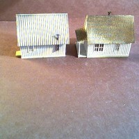 Scratchbuilt small 500 sq ft houses.