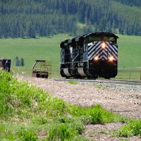 Light SD70ACe helpers at east Blossburg