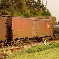 Mixed Train CNJ Boxcar 20999