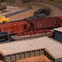 Unloading platform for Wayne Implement Co., on N scale East Texas layout