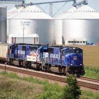 UP 2002 UP 3300 UP 2001 at Elburn, IL