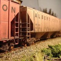 Penn Central Passing Albert City covered hopper 4203