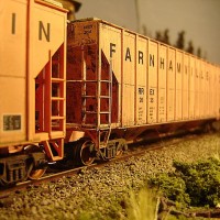 Penn Central Passing Farnhamville covered hopper 2035