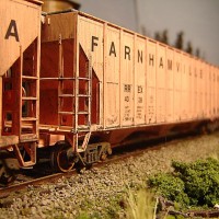 Penn Central Passing Farnhamville covered hopper 4328