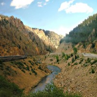 Onboard  Amtrak #6 eastbound at Byers Canyon