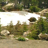 Deep snow still on Donner in late May