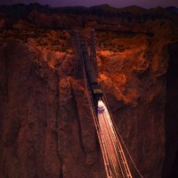 Night run of excursion train