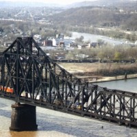 Three trains along the rivers