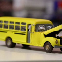 N scale school bus