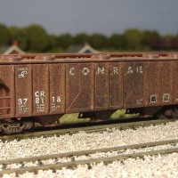 weathered CR covered hopper