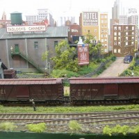 freight cars weathered with acrylics