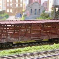 freight cars weathered with acrylics