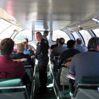 UP officer talking to guests