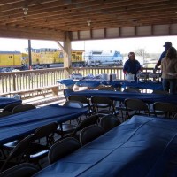 Bar-B-Q lunch being served