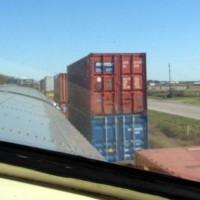 Passing container train