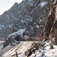 California Zephyr in Snowy Gore Canyon