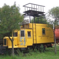 Overhead wire work car