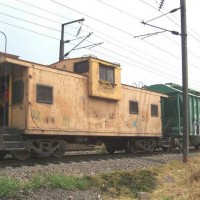 Ex-NdeM caboose still used on the end of the cement train