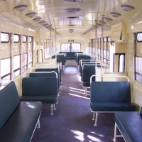 Restored PCC trolley interior