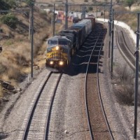 Southbound KCSM train at Maravillas, Hidalgo