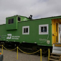 BN Caboose Converted to Ice Cream Stand