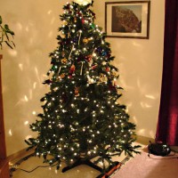 This year's Christmas tree, with Lionel train