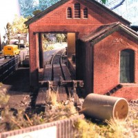 View through the goods shed