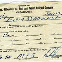 Accompanying train order Jan 17, 1973. Ex A