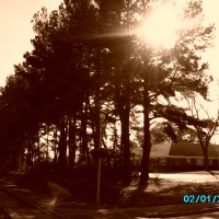 Gilmore St. Crossing in Sepia