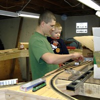 My lil' engineer helping daddy test an autorack in staging