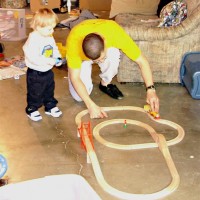 Glen and I play with Thomas!