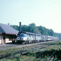 B&M Northbound Passenger Train at Claremont Jct -- Aug 1962