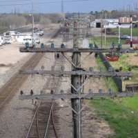 Telegraph pole.