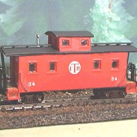 CAST RESIN EBT CABOOSE, NICE MODEL