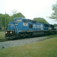 DOD Tank Train Enters Selma on NS Rails