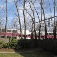 Bi_Levels_Commuter_Car_over_the_fence_and_thorugh_the_trees