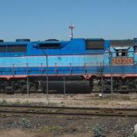 Locomotives at FXE servicing facility in Chihuahua